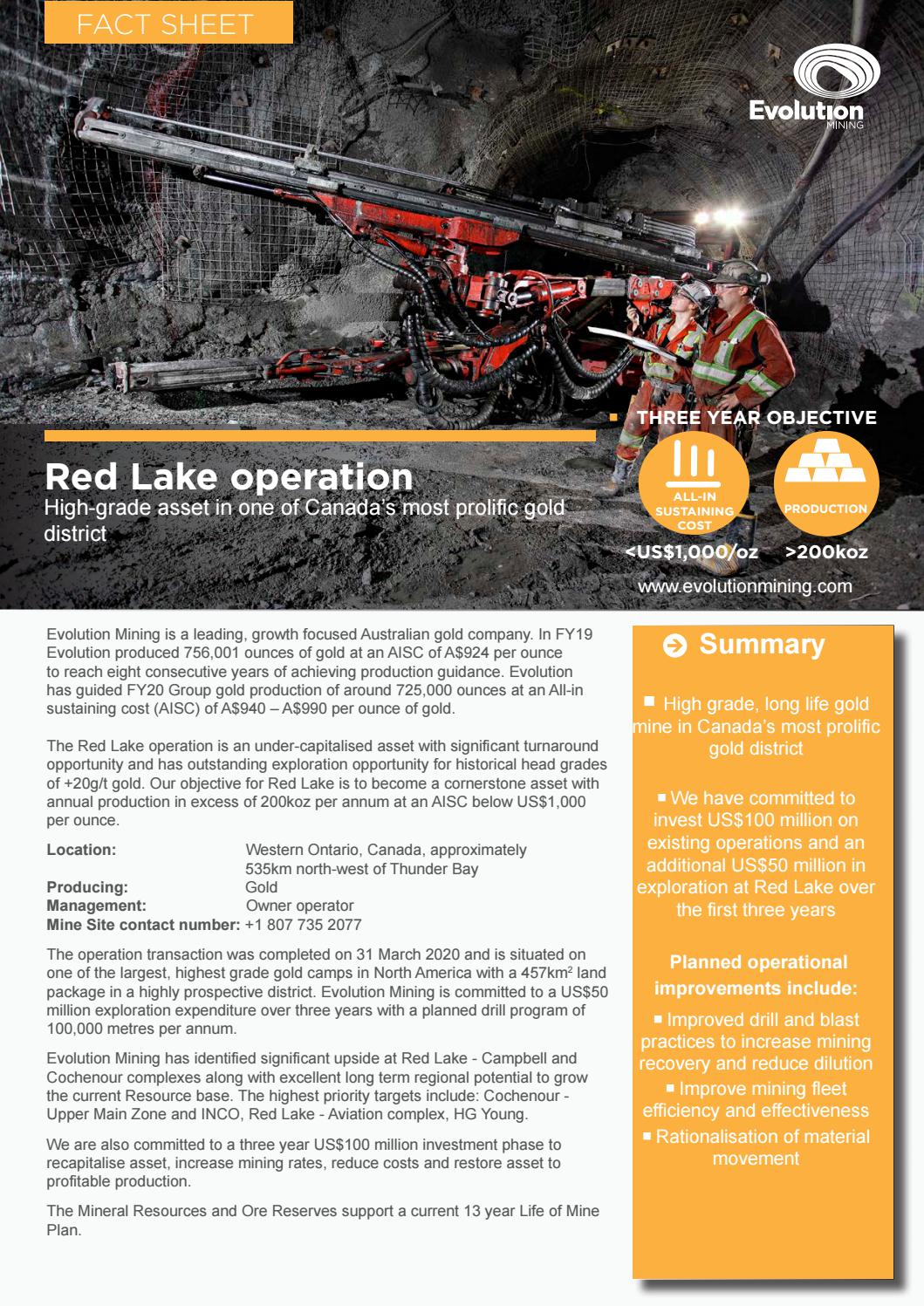 Red Lake full Fact Sheet by Mining Life & Exploration News Issuu
