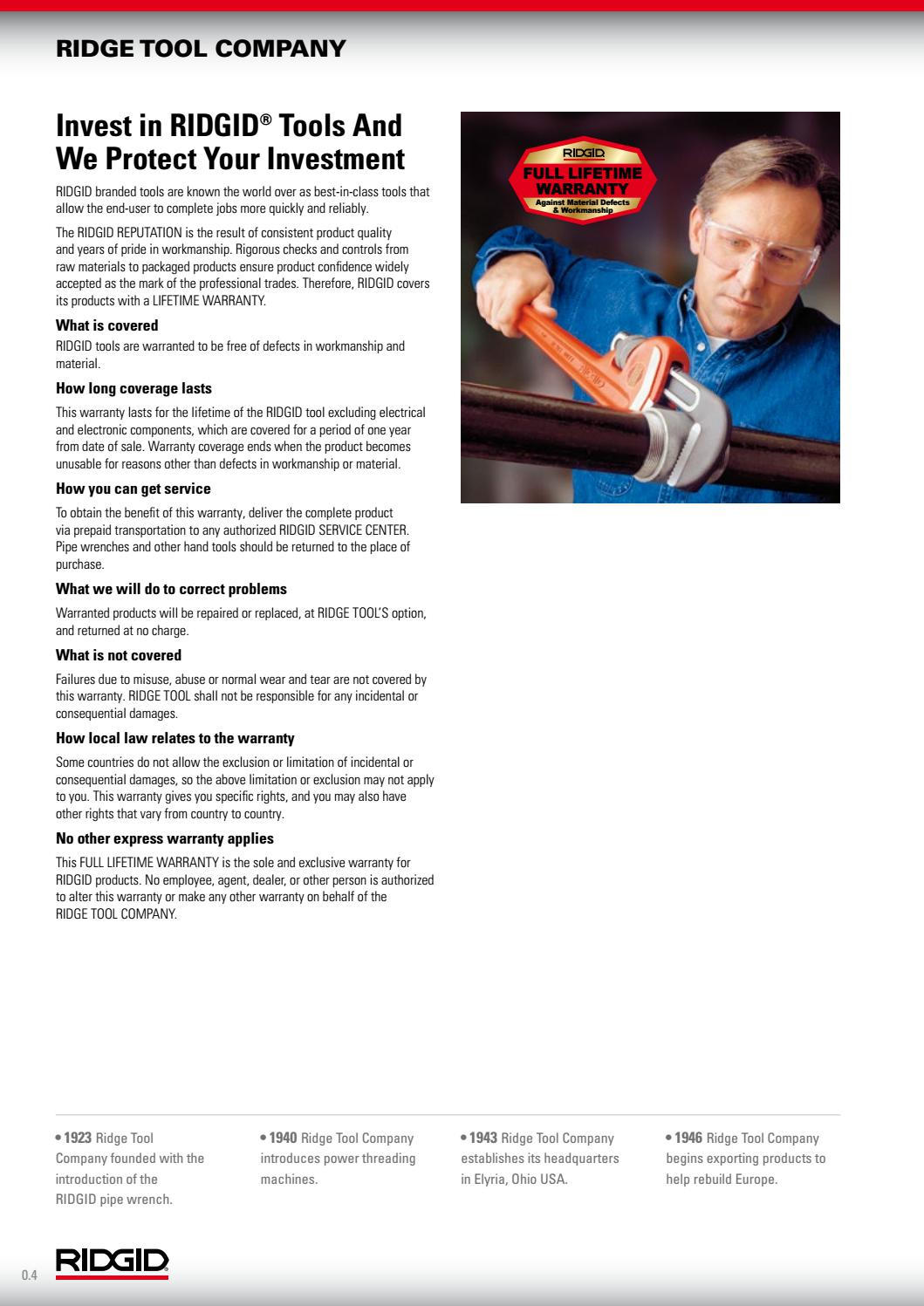 RIDGID Catalog English All by RIDGID Europe Issuu