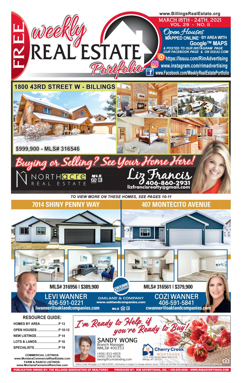 WEEKLY REAL ESTATE PORTFOLIO MARCH 18TH, 2021 by RIMAdvertising Issuu