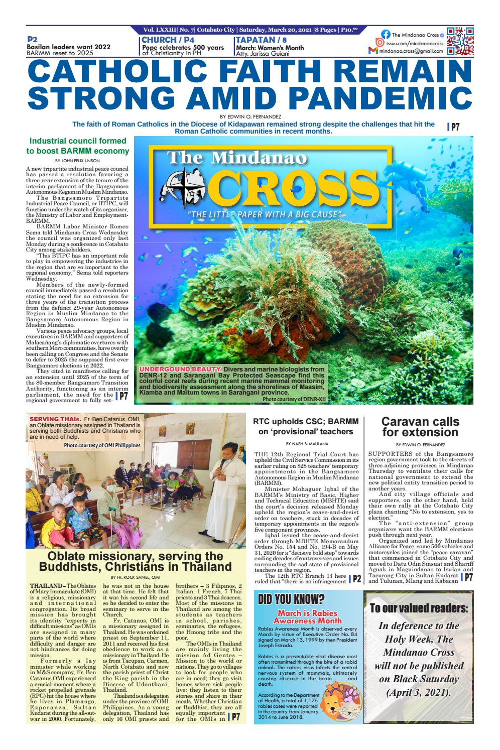 The Mindanao Cross March 20 2021 The Mindanao Cross Issuu