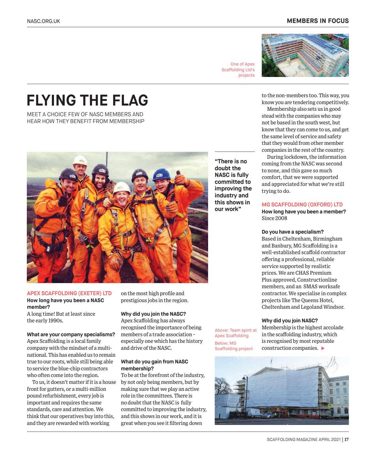 Magazine Scaffold Scaffolding magazine 2021 by Construction Management - Issuu
