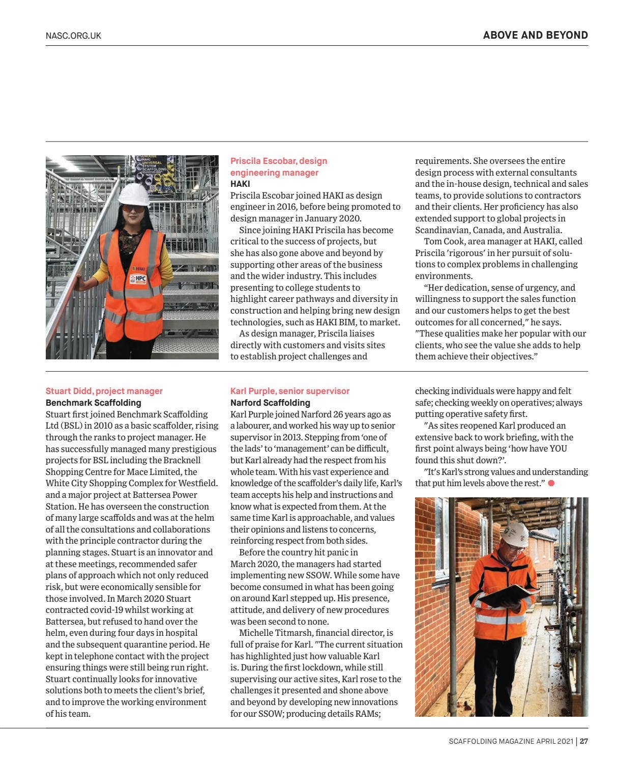 Magazine Scaffold Scaffolding magazine 2021 by Construction Management - Issuu