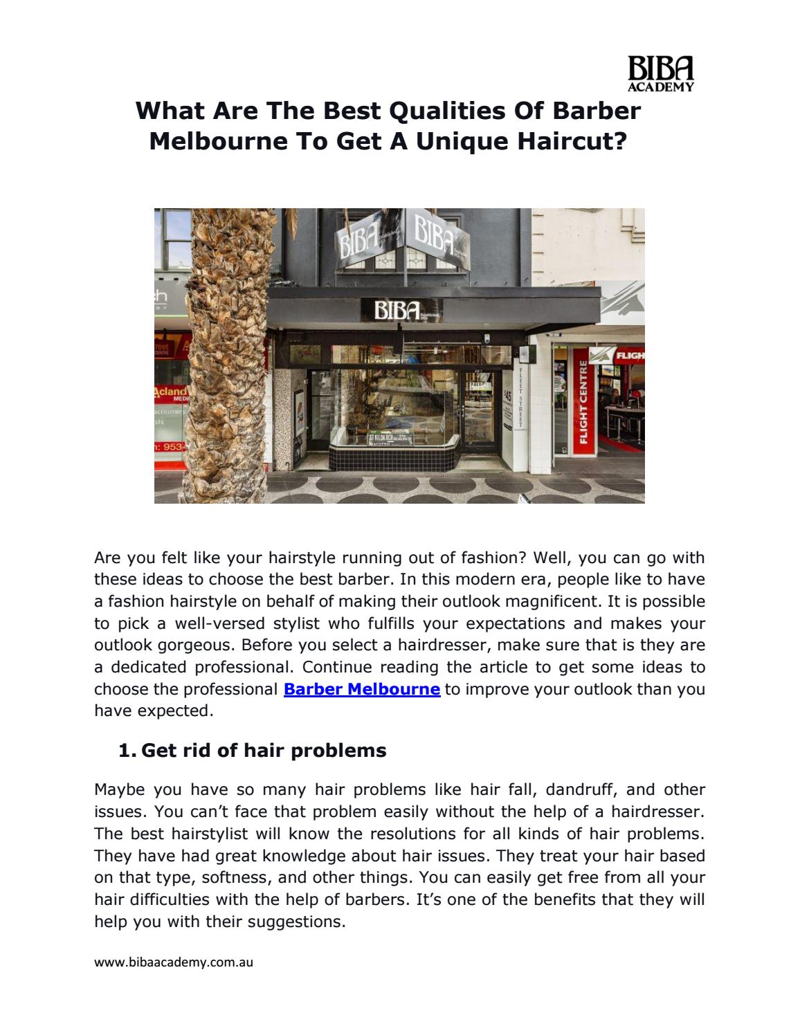 What Are The Best Qualities Of Barber Melbourne To Get A Unique Haircut