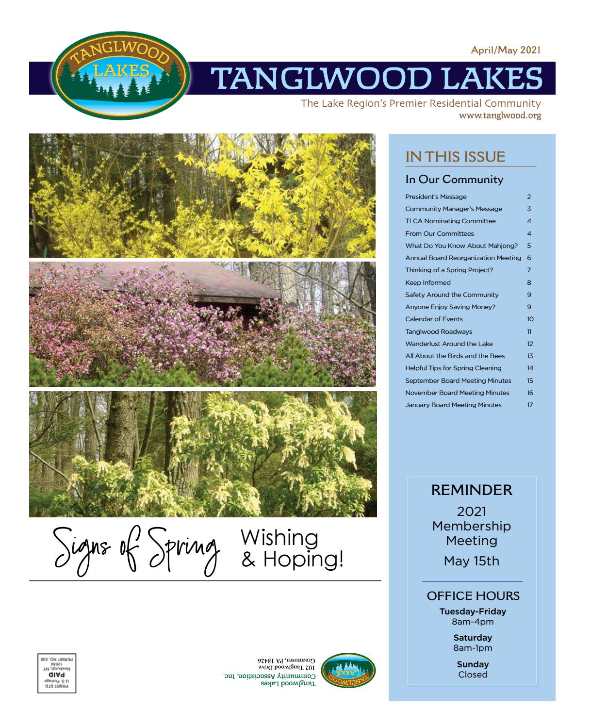 Tanglwood Lakes April/May 2021 by Niki Jones Agency, Inc. Issuu