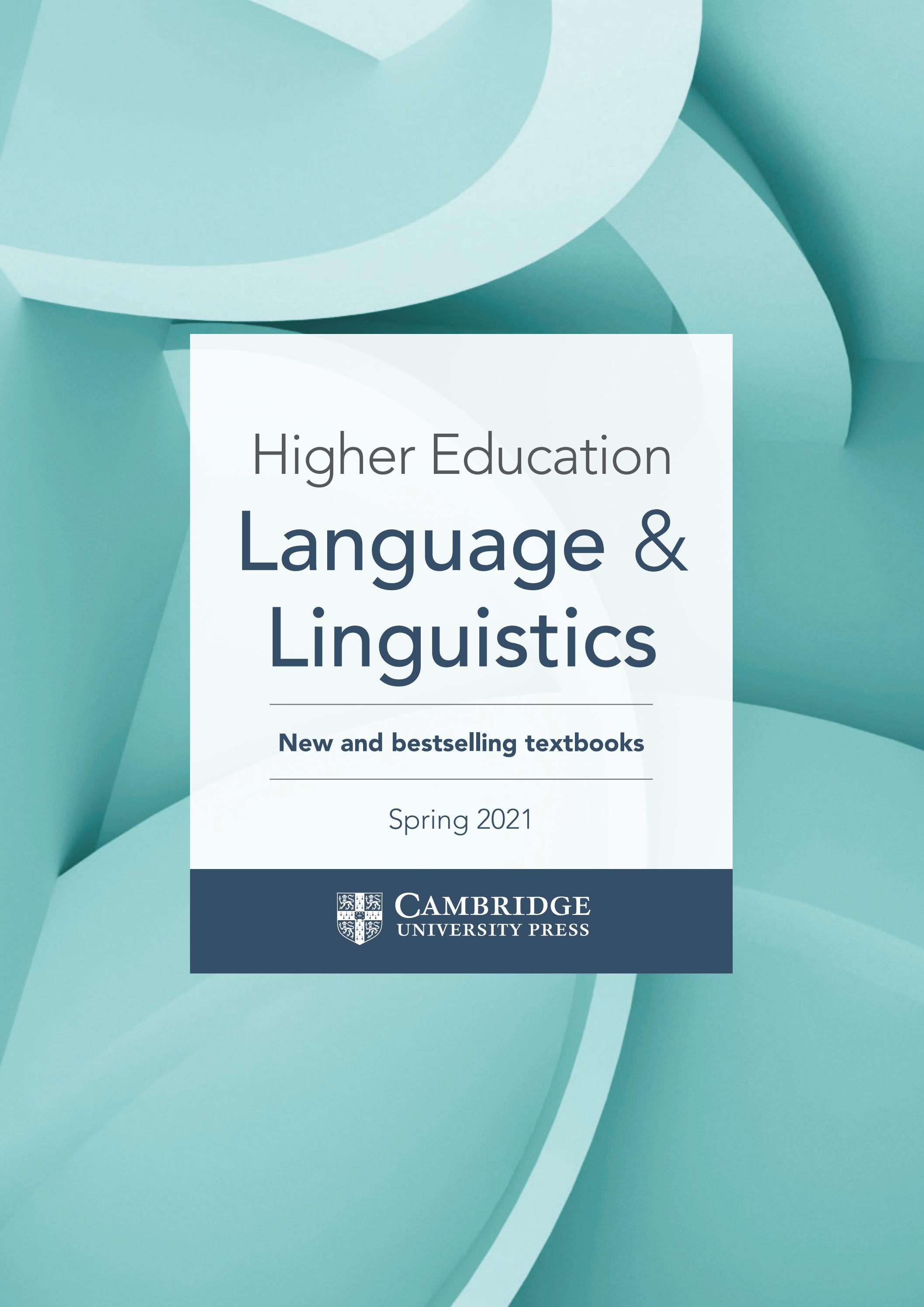 Linguistics Textbooks from Cambridge University Press - Spring 2021 by ...