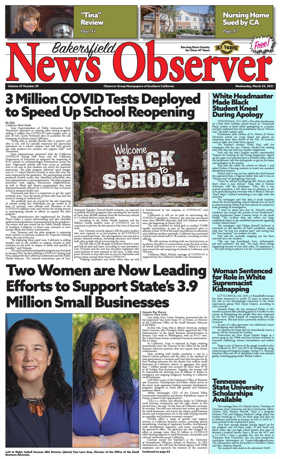 Bakersfield News Observer 3.24.21 by Observer Group Newspapers of
