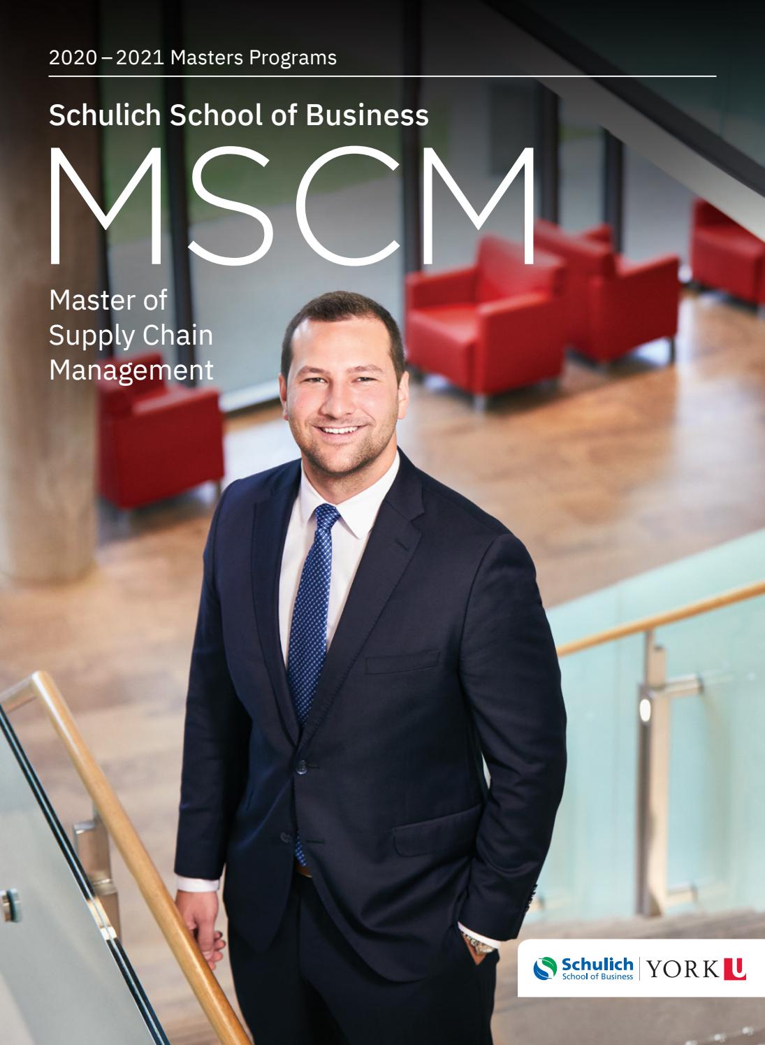 Master of Supply Chain Management (MSCM) Viewbook 2021 by Schulich