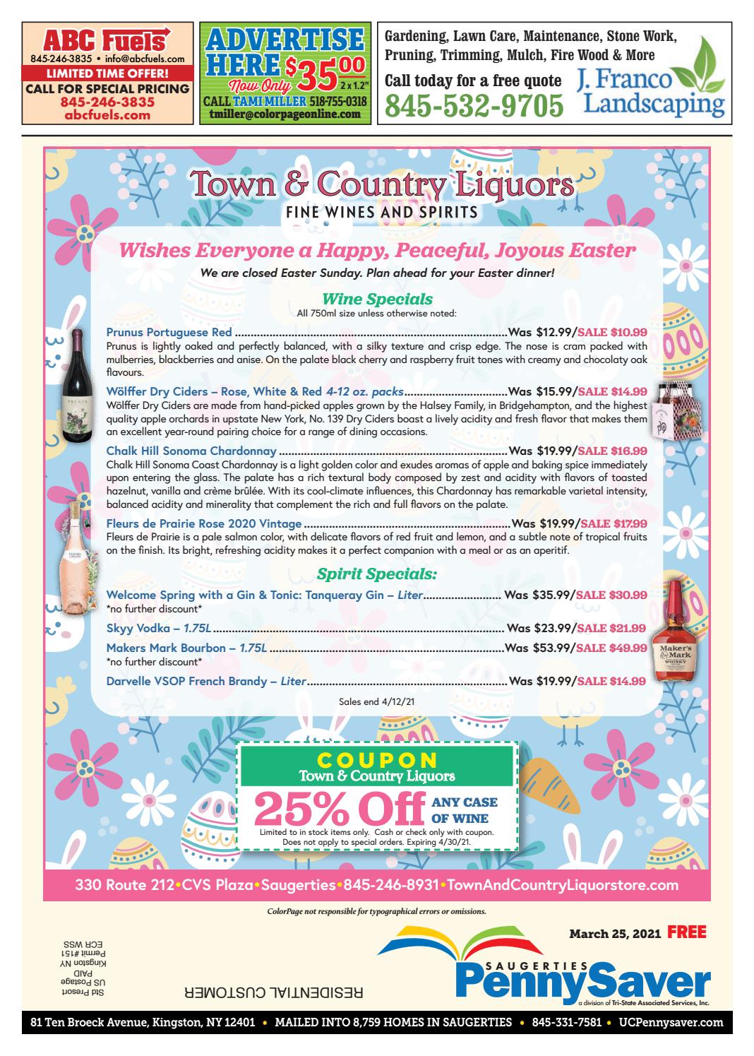 Saugerties Pennysaver March 25, 2021 by ColorPage Marketing and