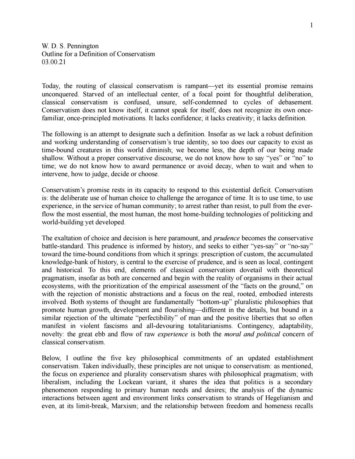 conversative definition