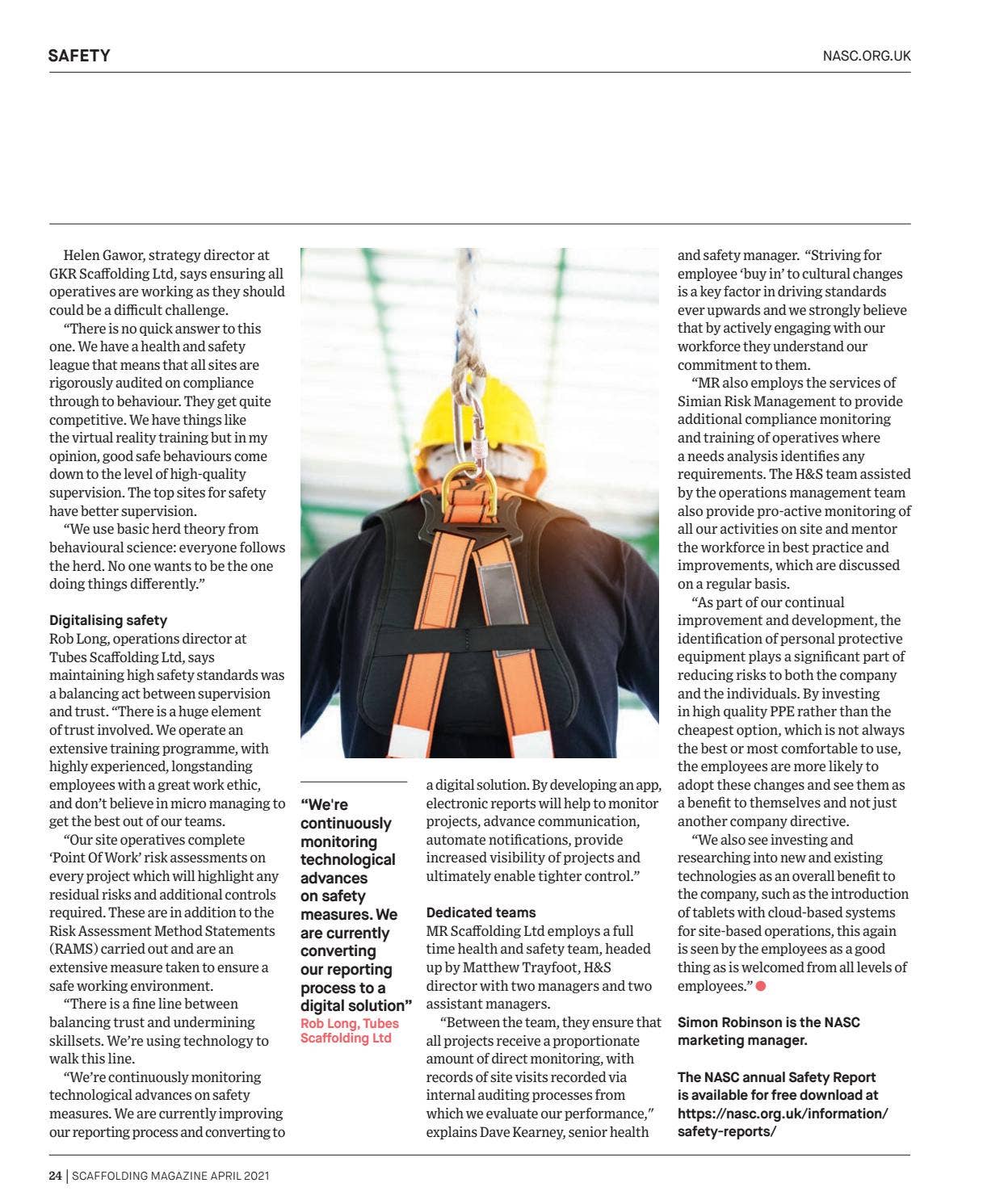 Magazine Scaffold Scaffolding Magazine 2021 by NASC - Issuu