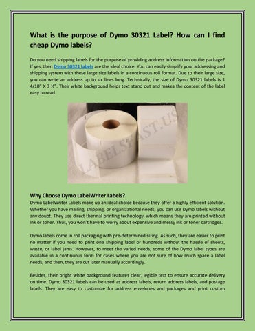 dymo continuous labels