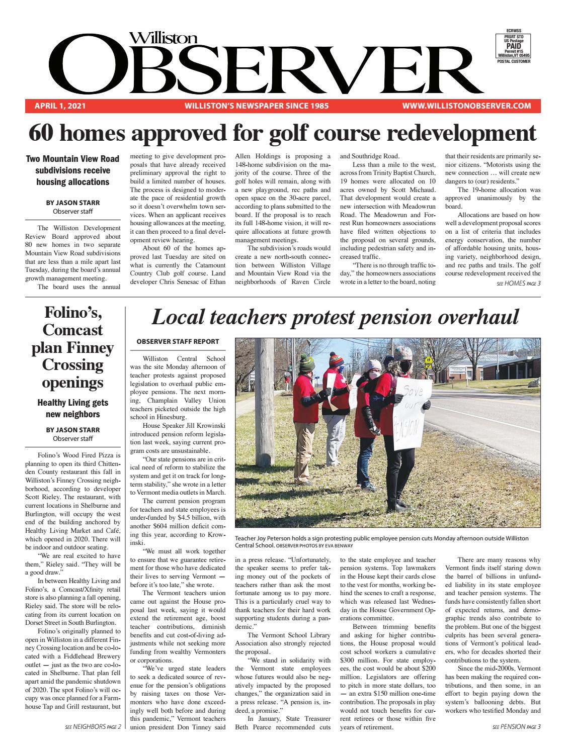 Williston Observer 4/1/2021 by Williston Observer Issuu