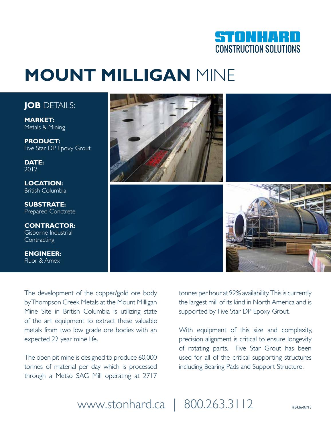 Five Star Mount Milligan Mine Case Study by stonhard_canada Issuu
