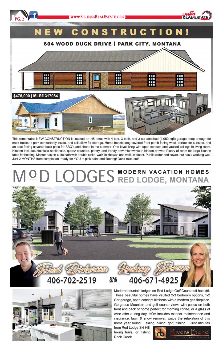 RIVERS BEND REAL ESTATE GROUP WEEKLY REAL ESTATE PORTFOLIO APRIL 1