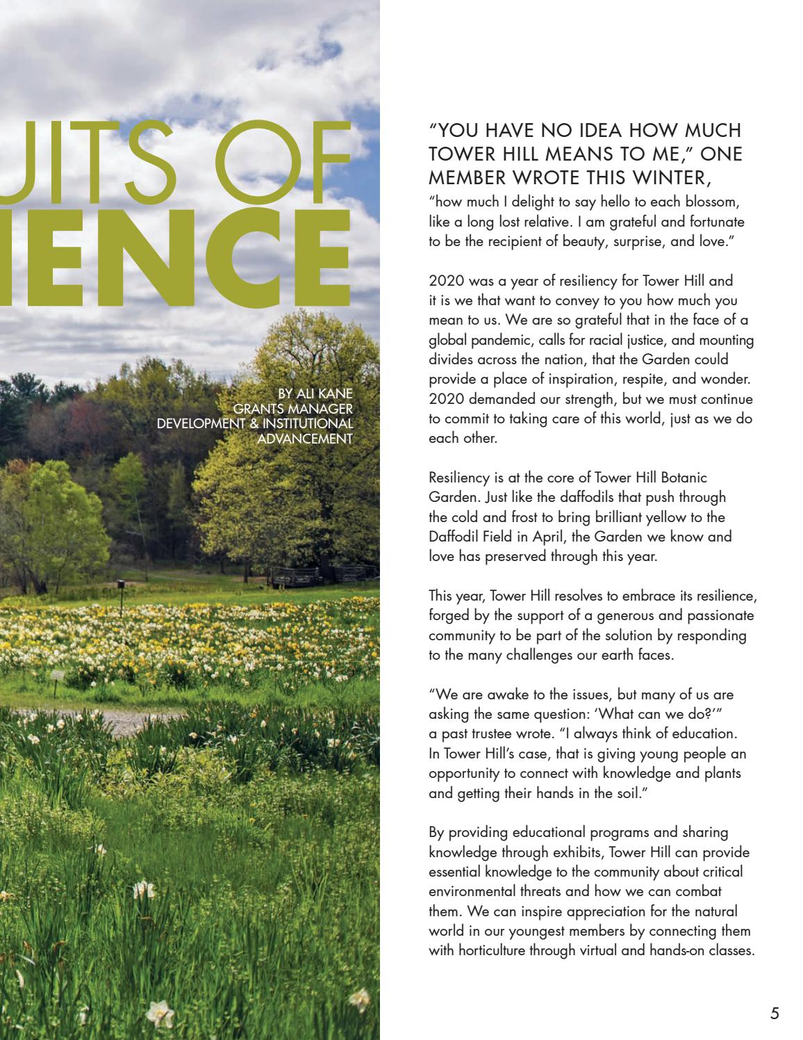 Tower Hill Botanic Garden Spring E magazine By Tower Hill Botanic 