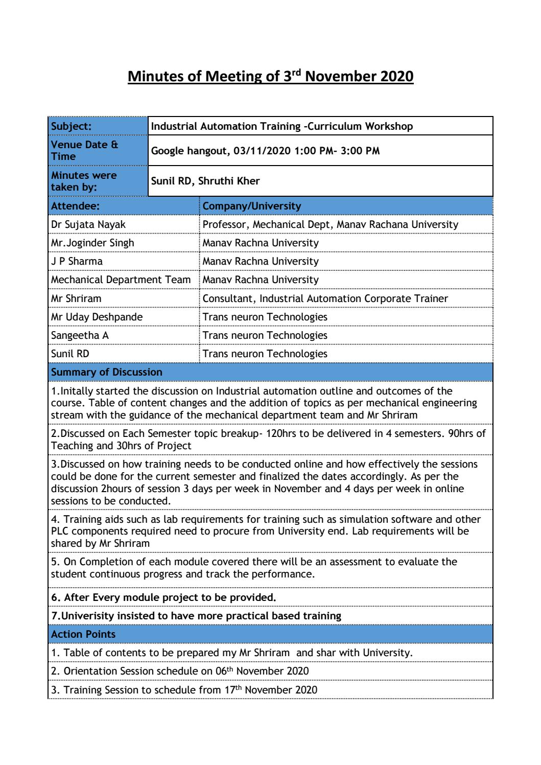 minutesofmeetingconverted by Manav Rachn University Issuu