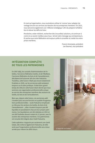 Rapport annuel Fedustria 2020 - 2021 第 17 页