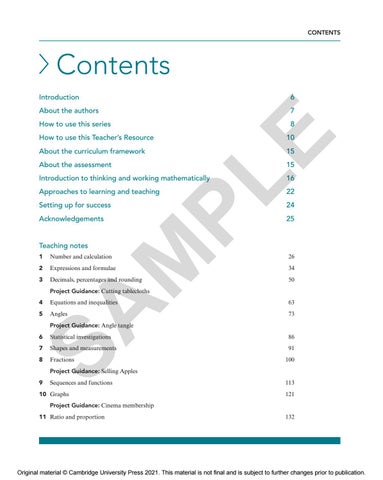 Lower Secondary Mathematics TEACHER’S RESOURCE 9 Sample by Cambridge ...