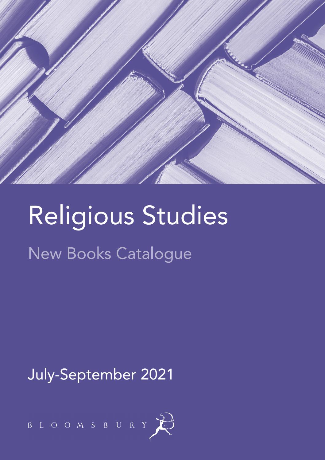 Religious Studies New Books JulySeptember 2021 by Bloomsbury