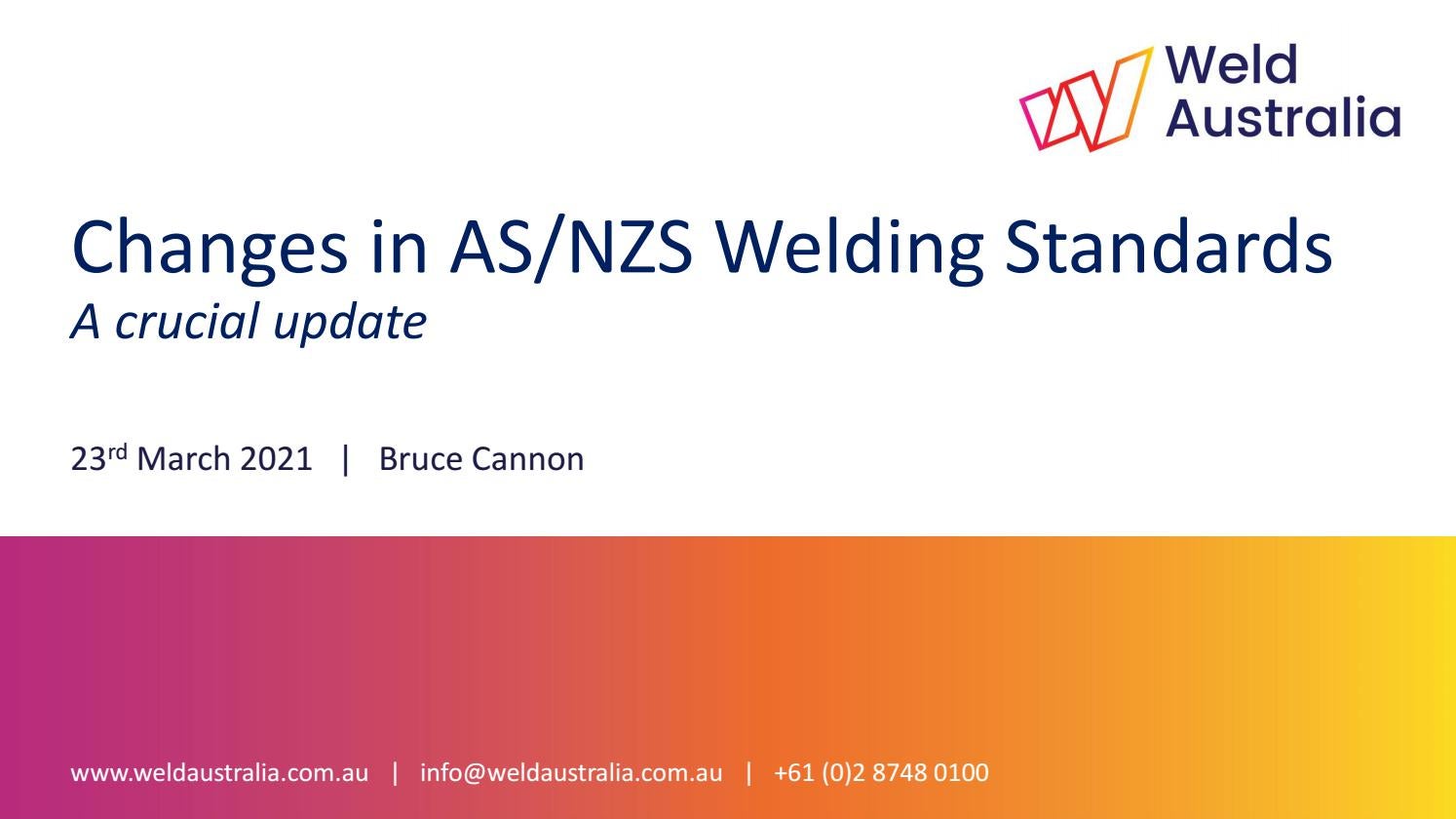 Changes in AS/NZS Welding Standards A Crucial Update (23 March 2021