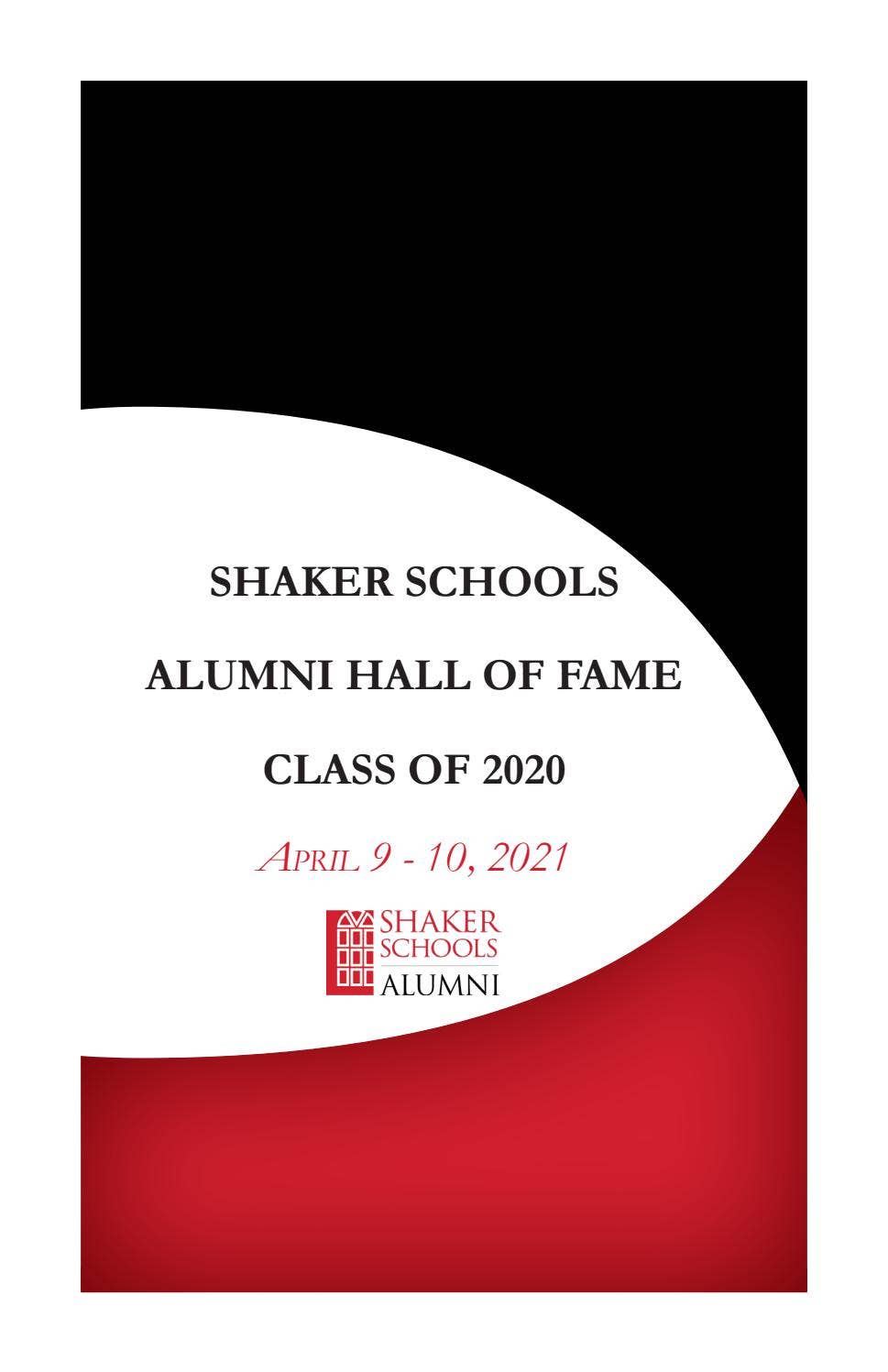 Alumni Hall of Fame Class of 2020 Program by Shaker Schools - Issuu