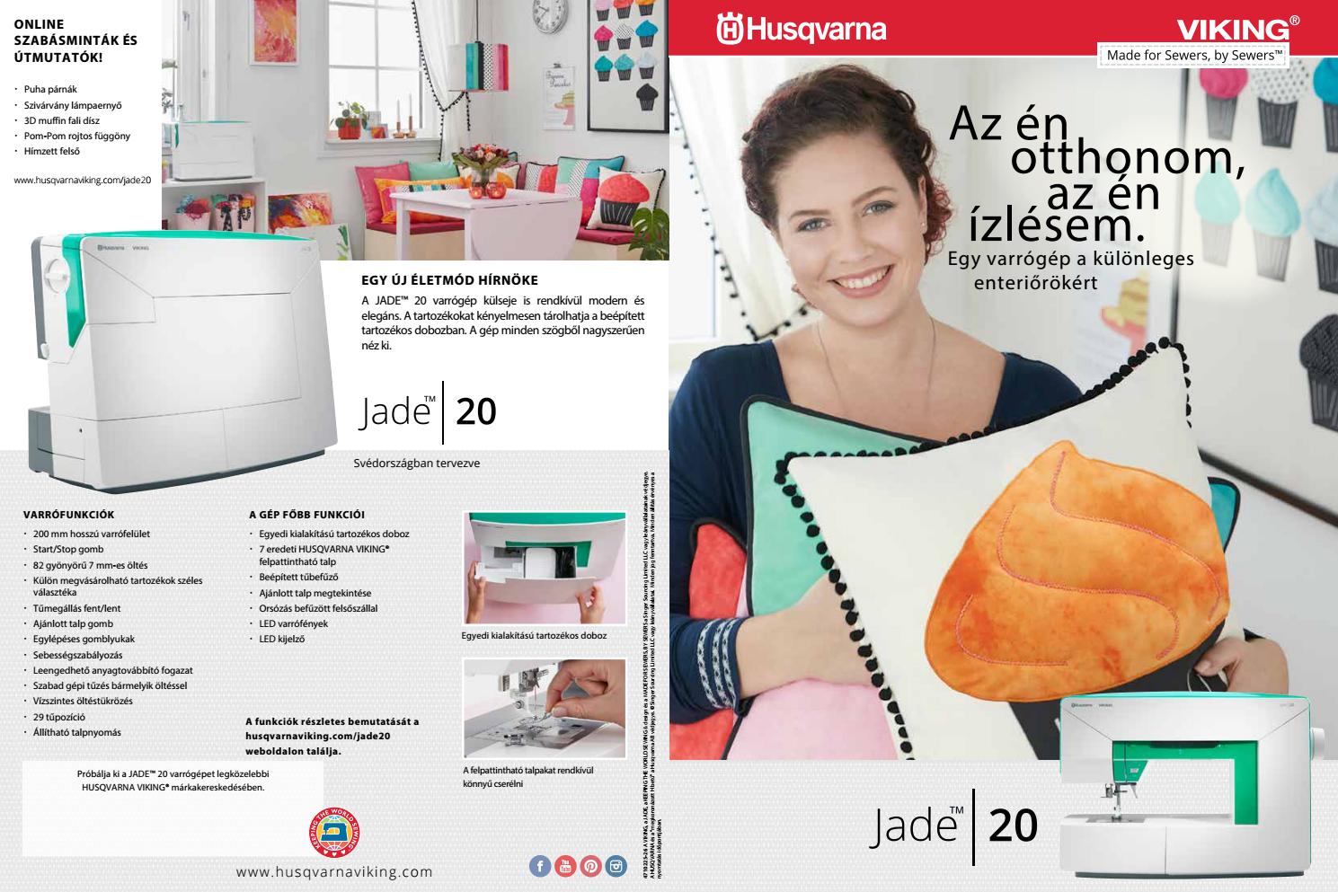 Husqvarna Jade 20 varrógép by Varrogepcentrum Kft. Issuu