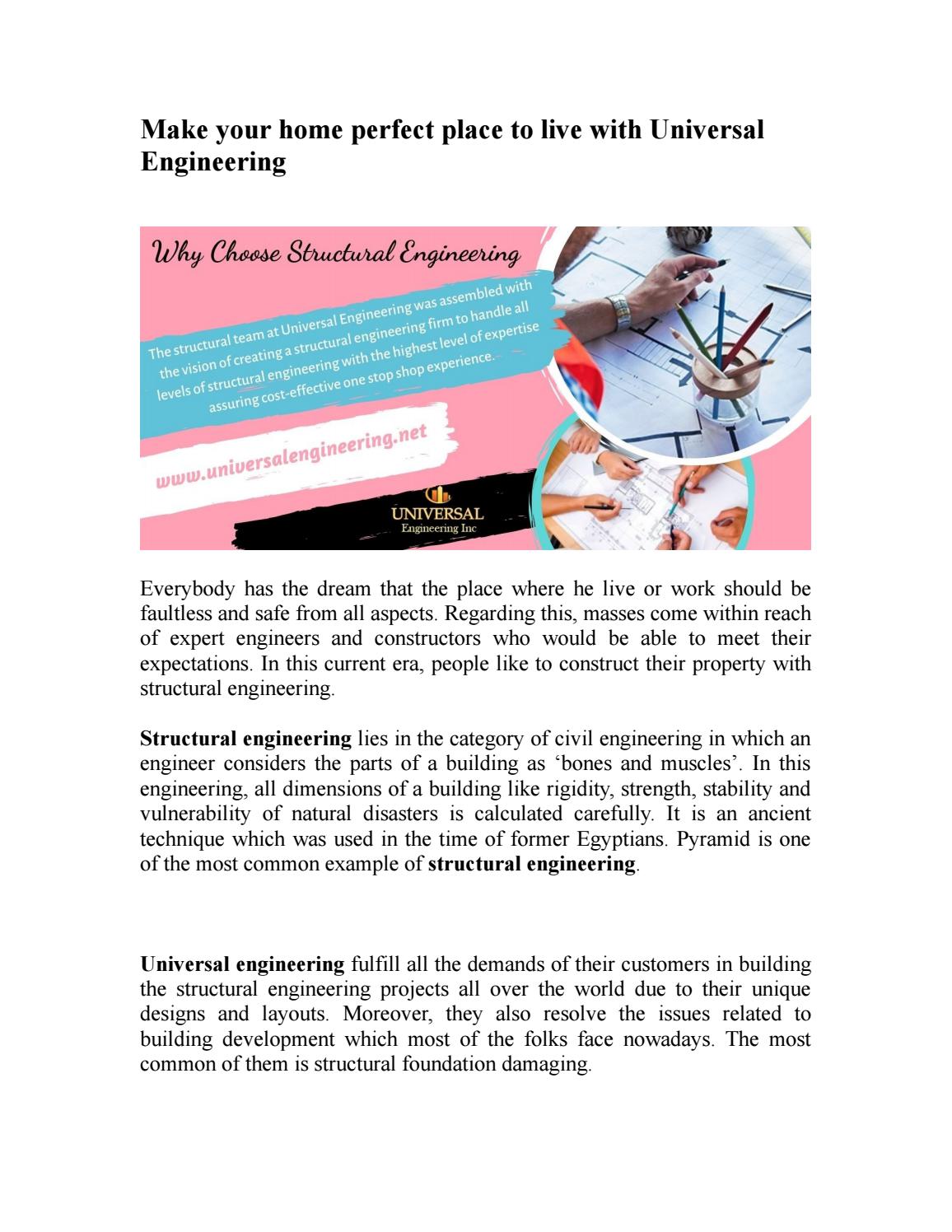 Pyramid Engineering Inc - Make your home perfect place to live with Universal Engineering by  universaleng05 - issuu