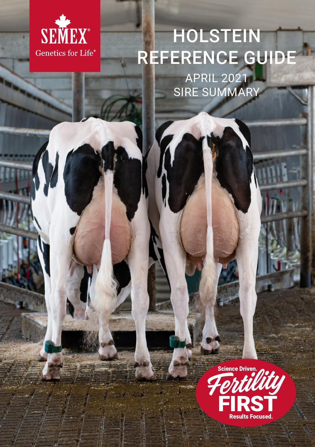 Semex - April 2021 USA Holstein Reference Guide by Semex - Issuu