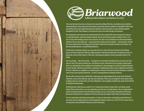 E & G Amish Furniture 家具目录 · Briarwood 2021 - E&G Amish 家具 第 2 页