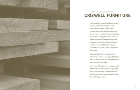 E & G Amish Furniture 家具目录 · Criswell 家具 2021 - E&G Amish 家具 第 3 页