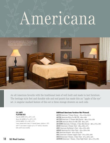 E & G Amish Furniture 家具目录 · E&S 实木 Creations 2021- E&G Amish 家具 第 18 页