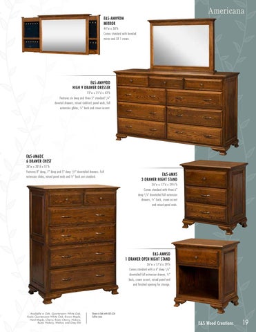 E & G Amish Furniture 家具目录 · E&S 实木 Creations 2021- E&G Amish 家具 第 19 页