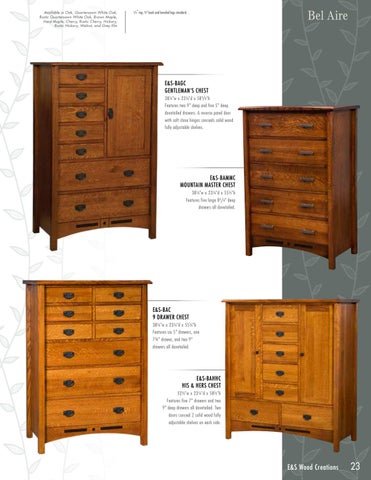 E & G Amish Furniture 家具目录 · E&S 实木 Creations 2021- E&G Amish 家具 第 23 页