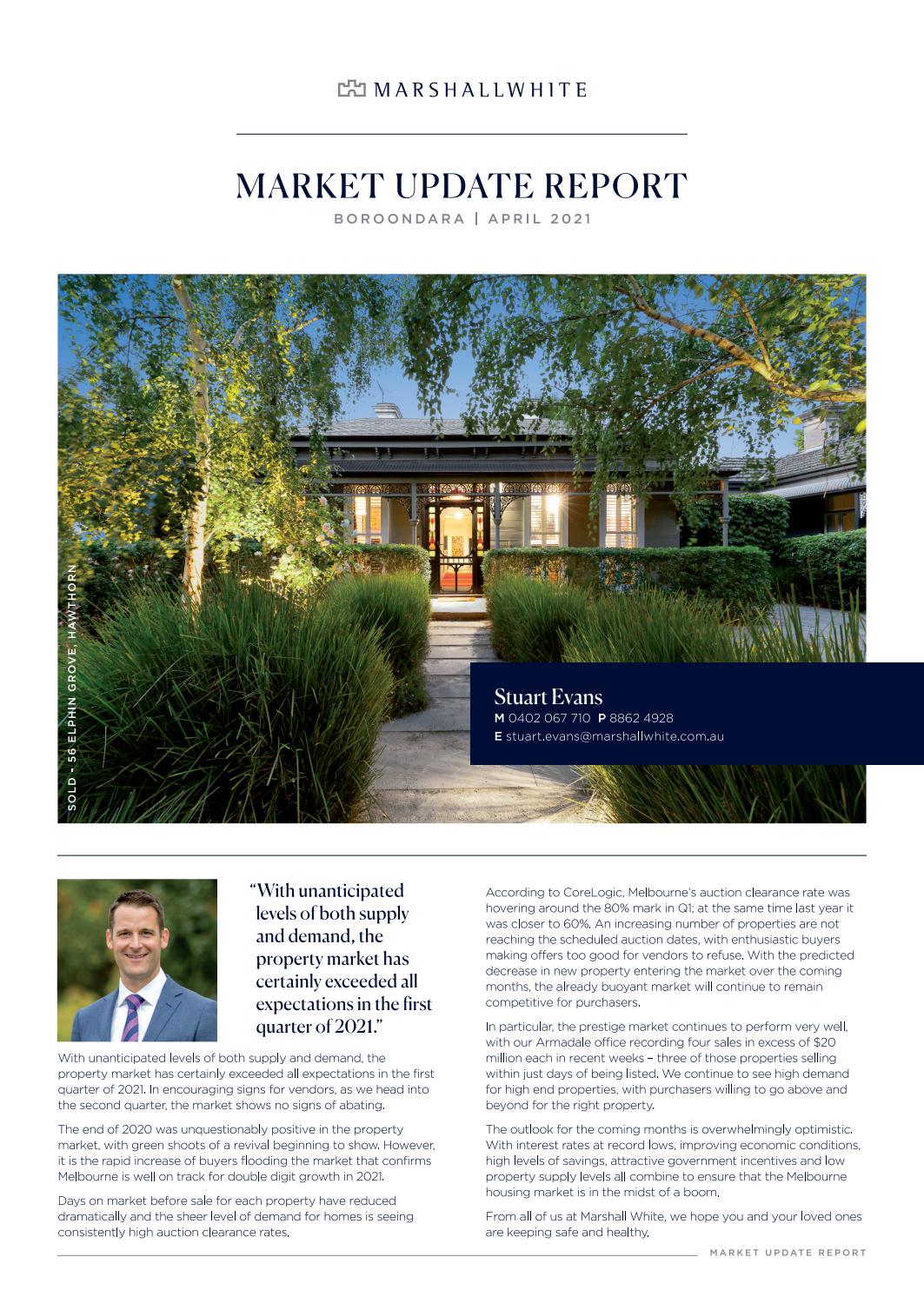 Property Market Update Stuart Evans Edition 1, 2021 by Marshall