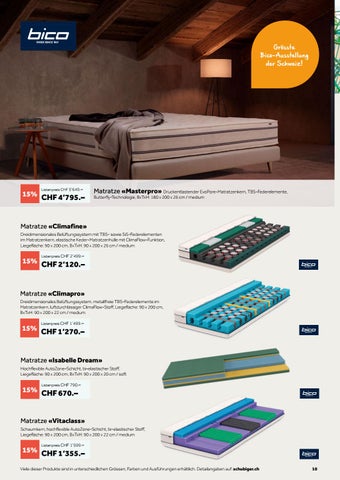 schubiger 家具目录 · Schubiger Schlafwochen - Jetzt 15-25% sparen auf alle 家具 für einen gesunden Schlaf! 第 10 页