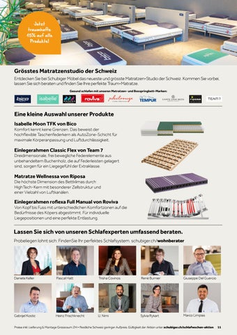 schubiger 家具目录 · Schubiger Schlafwochen - Jetzt 15-25% sparen auf alle 家具 für einen gesunden Schlaf! 第 11 页