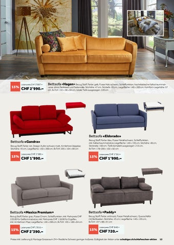 schubiger 家具目录 · Schubiger Schlafwochen - Jetzt 15-25% sparen auf alle 家具 für einen gesunden Schlaf! 第 13 页