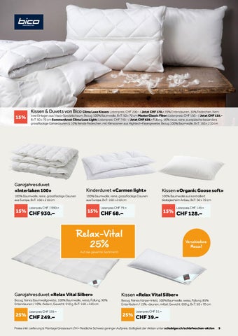 schubiger 家具目录 · Schubiger Schlafwochen - Jetzt 15-25% sparen auf alle 家具 für einen gesunden Schlaf! 第 9 页