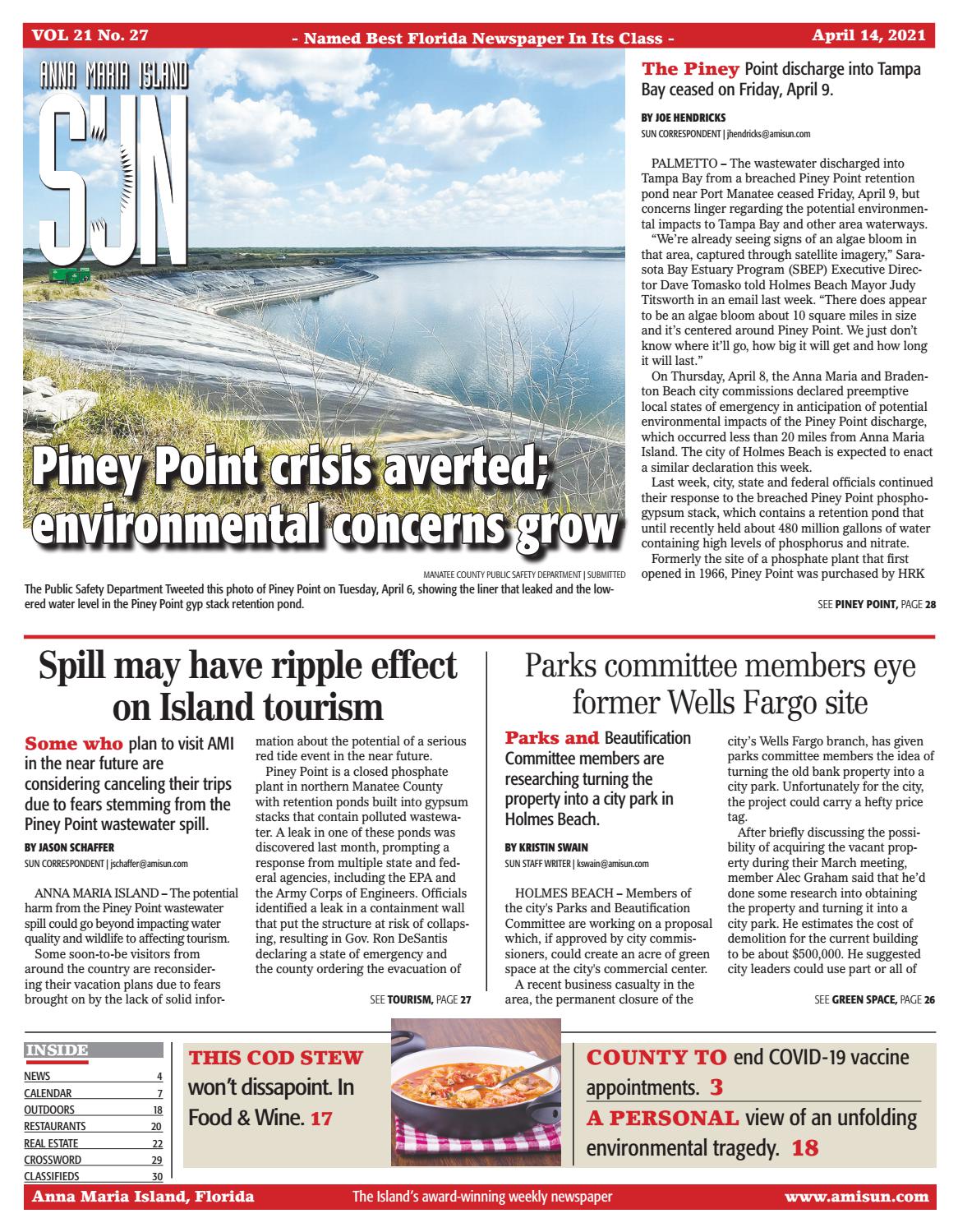 Anna Maria Island Sun April 14, 2021 by Anna Maria Island Sun - Issuu