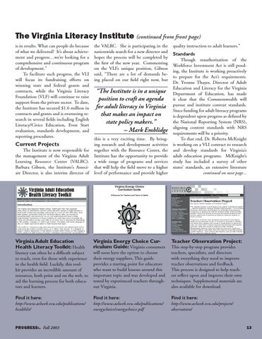 PROGRESS Fall 2003 第 13 页