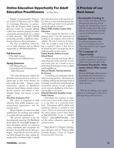 PROGRESS Fall 2003 第 15 页