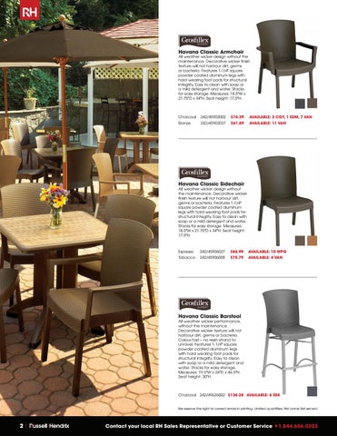 Russell Hendrix Foodservice Equipment & Supplies 家具目录 · 露台家具 Clearout! 第 2 页