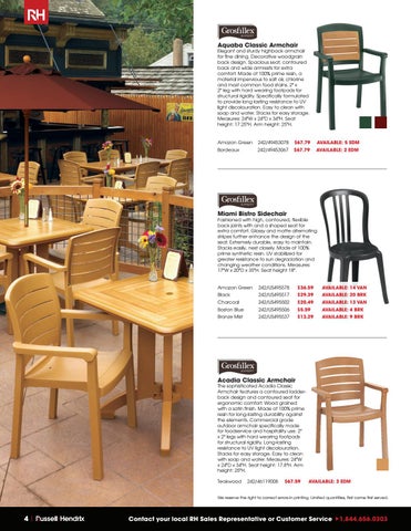 Russell Hendrix Foodservice Equipment & Supplies 家具目录 · 露台家具 Clearout! 第 4 页
