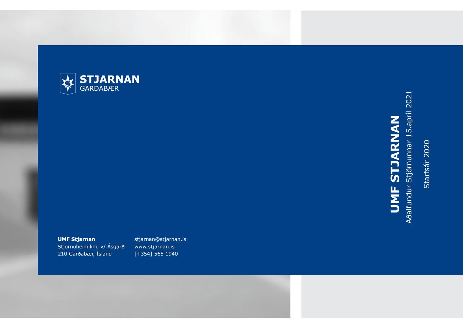 UMF Stjarnan Aðalfundur Stjörnunar 15. apríl 2021 Starfsár 2020 by