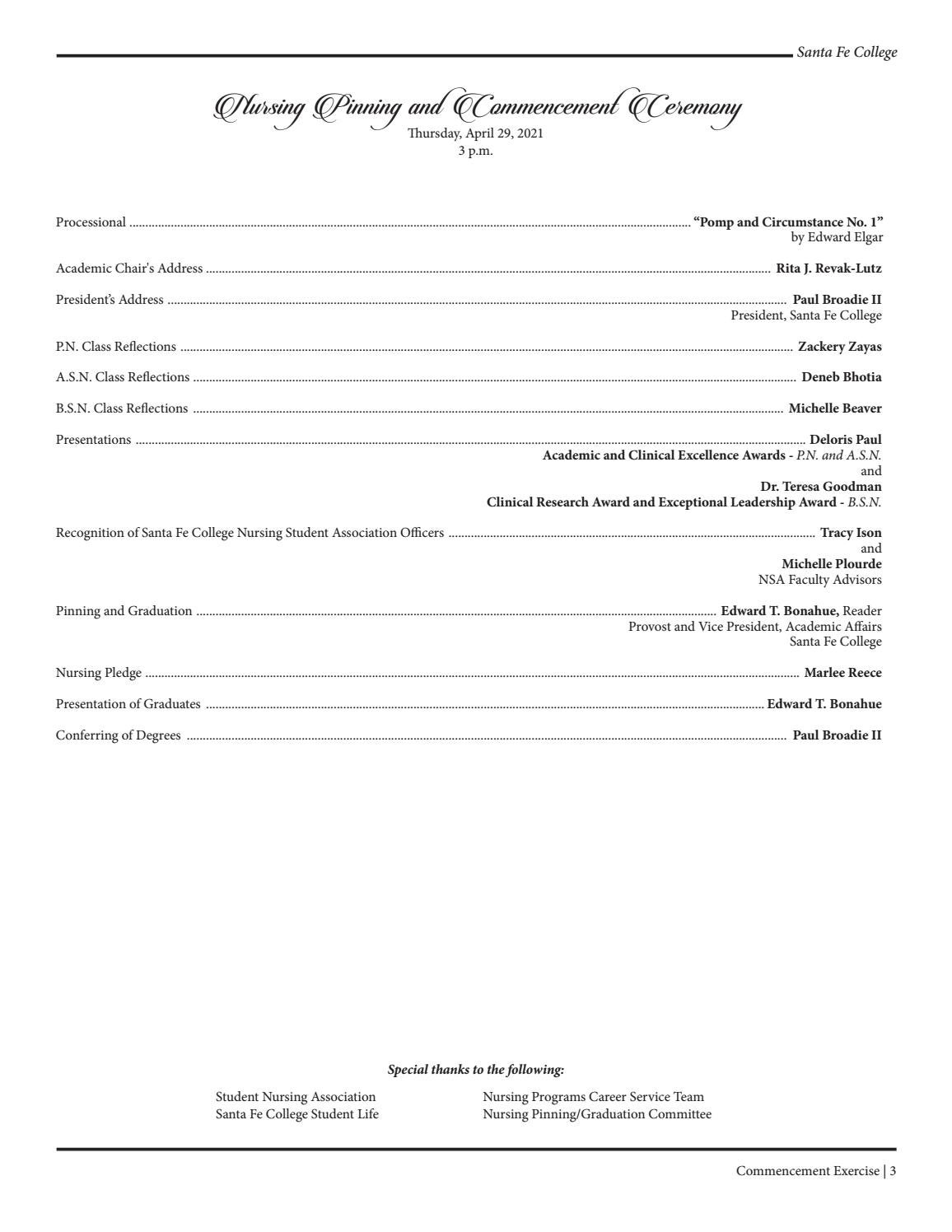 Santa Fe College Spring 2021 Commencement By Santa Fe College Issuu