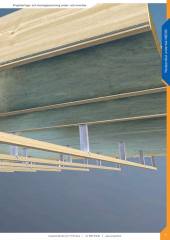 Under- och innertak - Projekterings- och montageanvisning by Europrofil ...