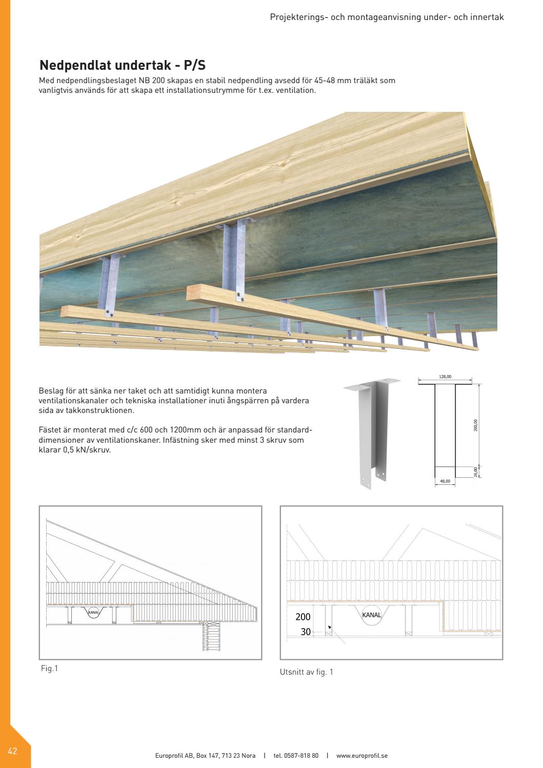 Under- och innertak - Projekterings- och montageanvisning by Europrofil ...