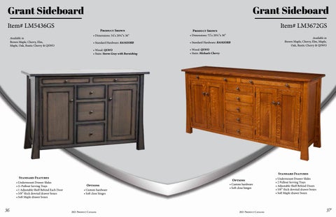 Heritage Amish Furniture 家具目录 · L × M Woodworking 2021 第 19 页