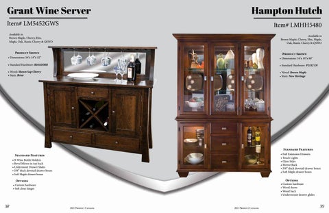 Heritage Amish Furniture 家具目录 · L × M Woodworking 2021 第 20 页
