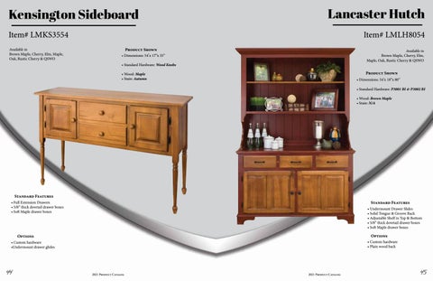 Heritage Amish Furniture 家具目录 · L × M Woodworking 2021 第 23 页